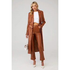 Bardot Alesi Faux Leather Pants in Tan Womens Vegan Trousers